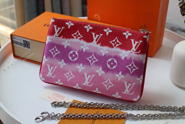 lv錢包 M69124 Pochette Double Zip手拿包 2020夏季LV新款手拿包  lvqb1640